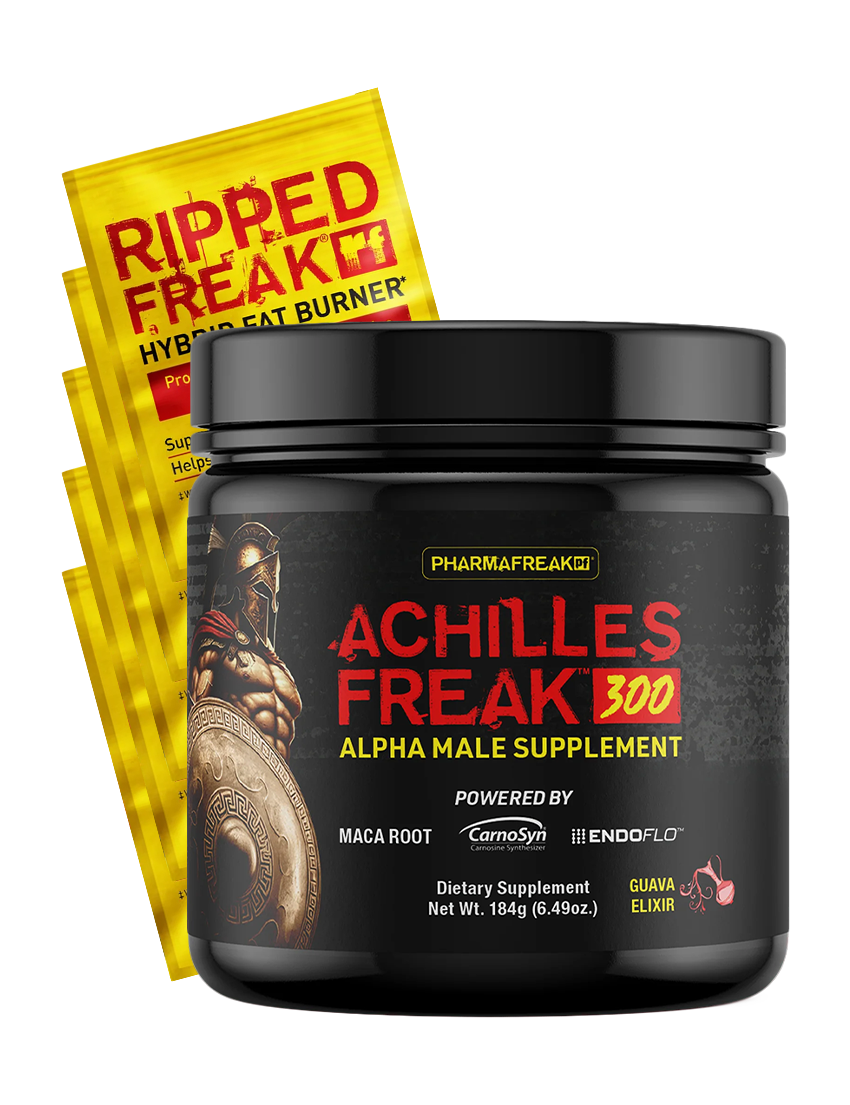 Pharmafreak Achilles Freak 300 Test Boosting Pre-Workout + Free Ripped Freak (10 Serves)
