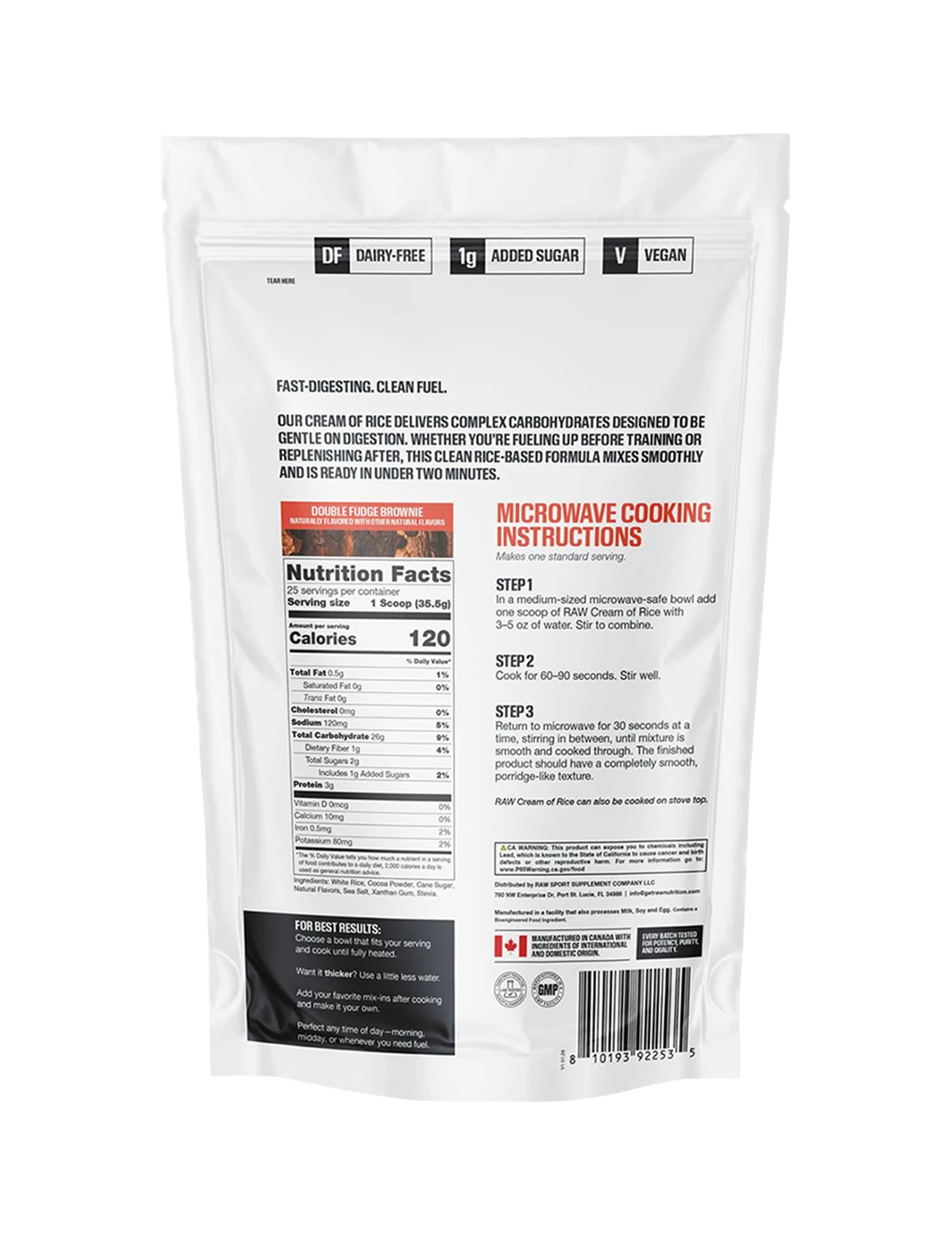 RAW Nutrition Cream of Rice