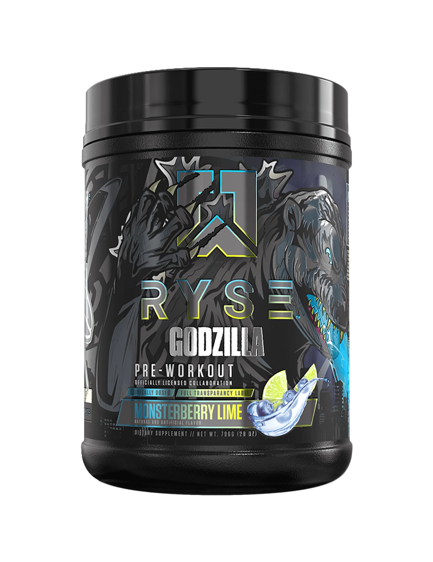 RYSE Godzilla Pre Workout 40 Serve Monster Berry Lime Front | ASN