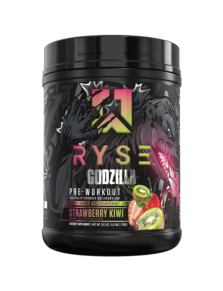 RYSE Godzilla Pre Workout 40 Serve Strawberry Kiwi Front | ASN