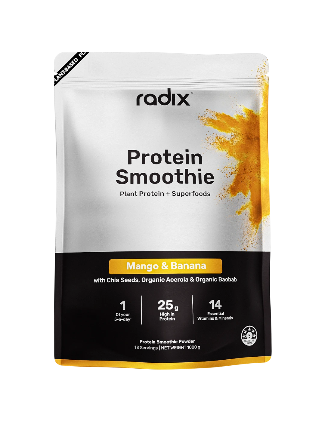 Radix Nutrition Plant Protein Smoothies Bulk Bag Mango Banana | ASN
