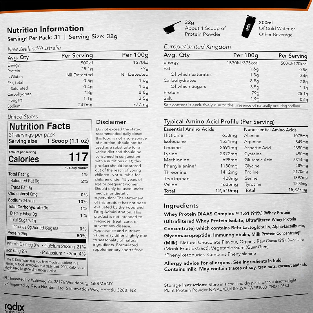 Radix Nutrition Natural Whey Protein