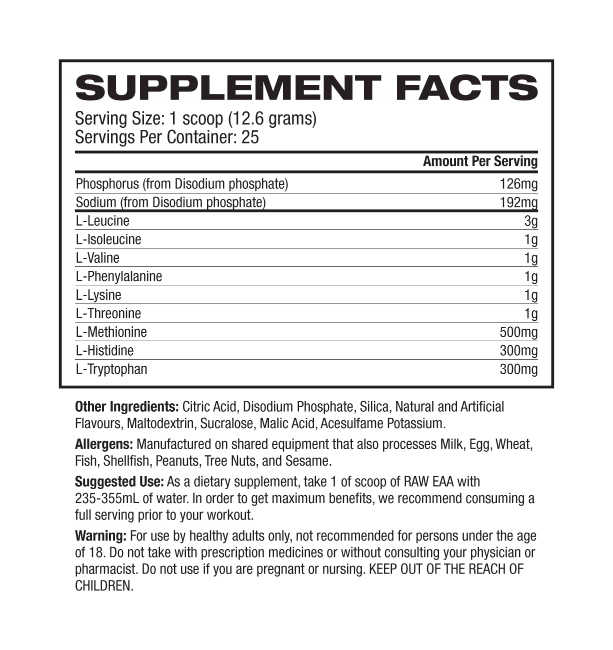 Raw EAA 25 Serve Kiwi Blueberry | ASN
