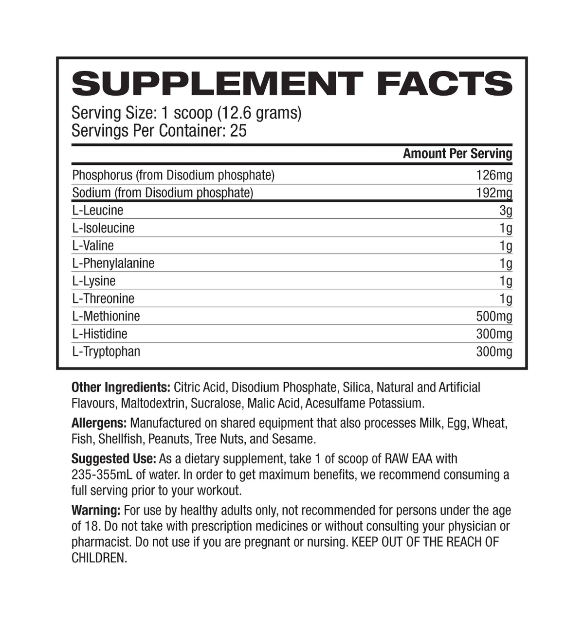 Raw Nutrition EAA