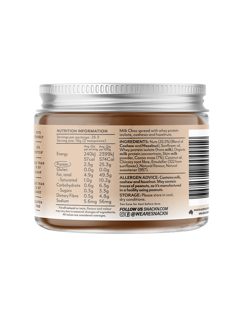 Snackn Milk Choc Protein Spread