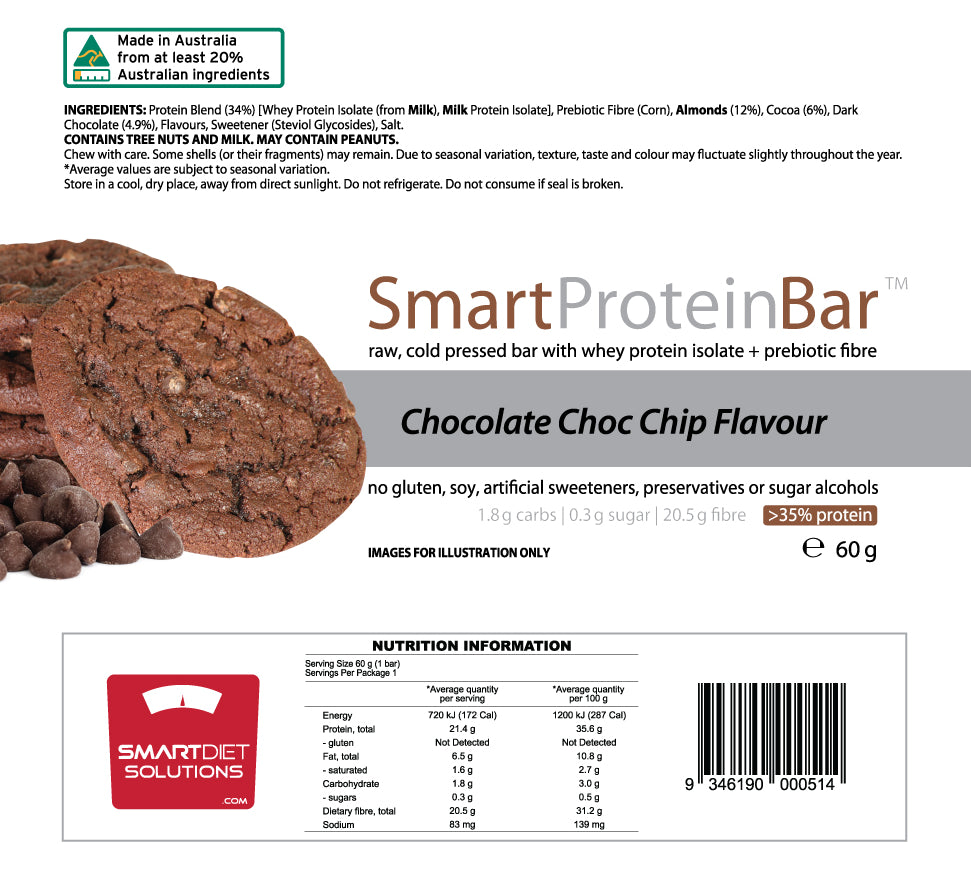 Smart Protein Bar Chocolate Choc Chip NIP | ASN