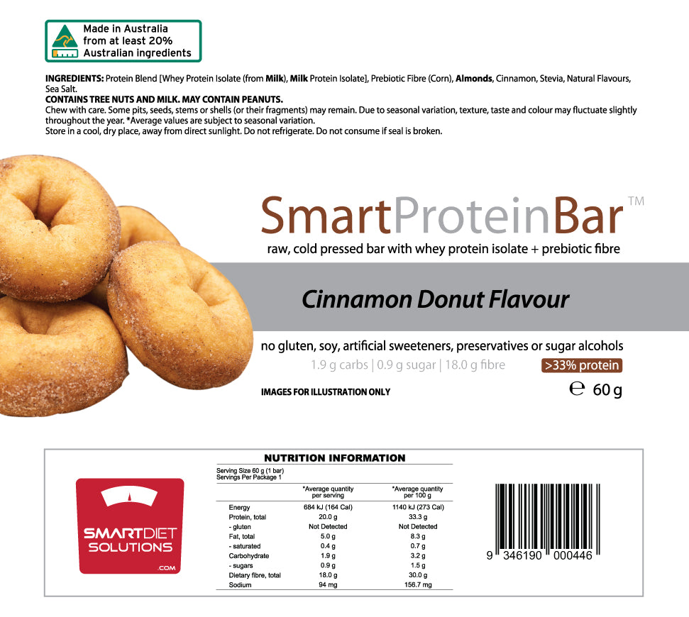 Smart Protein Bar Cinnamon Donut NIP | ASN