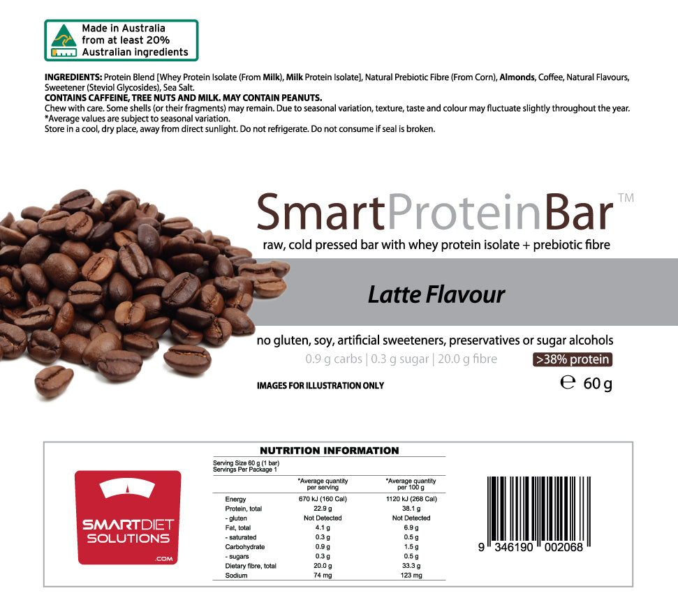 Smart Protein Bar Latte NIP | ASN