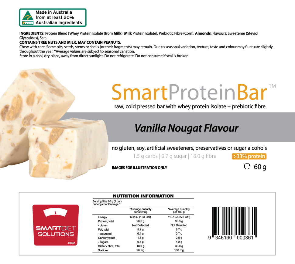 Smart Protein Bar Vanilla Nougat NIP | ASN