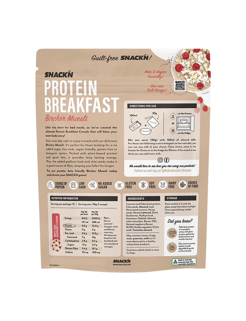 Snackn Protein Breakfast Bircher Muesli