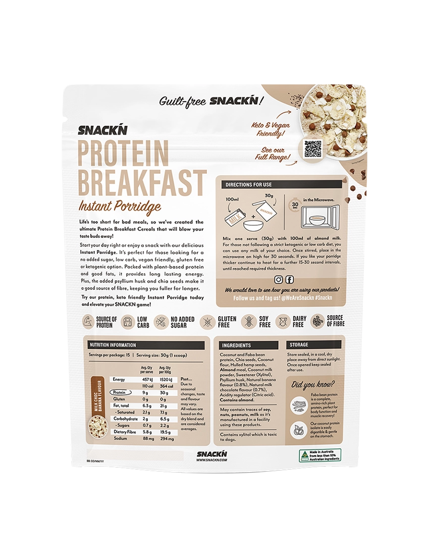 Snackn Protein Breakfast Instant Porridge