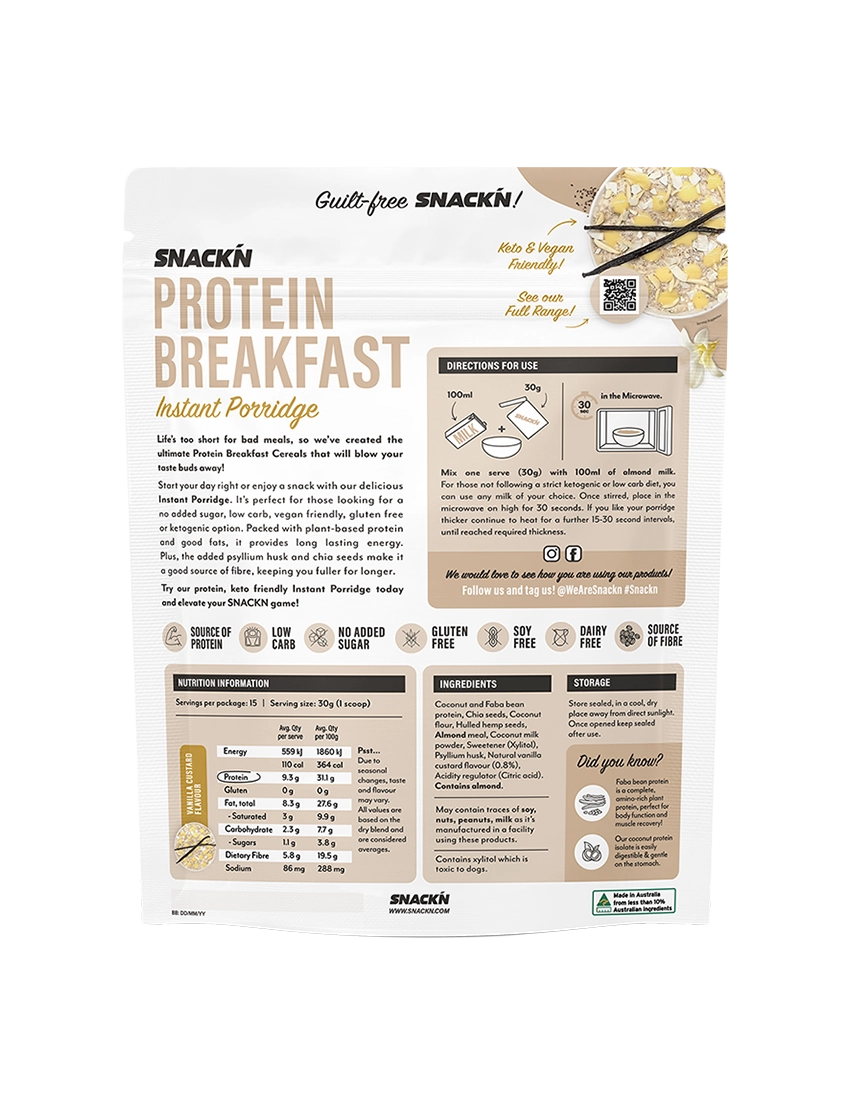 Snackn Protein Breakfast Instant Porridge