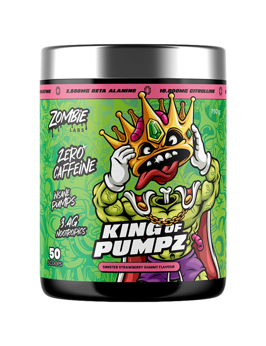 Zombie Labs KING OF PUMPZ Non-Stim Pre-Workout Sinister Strawberry Gummy – Zombie Labs | ASN