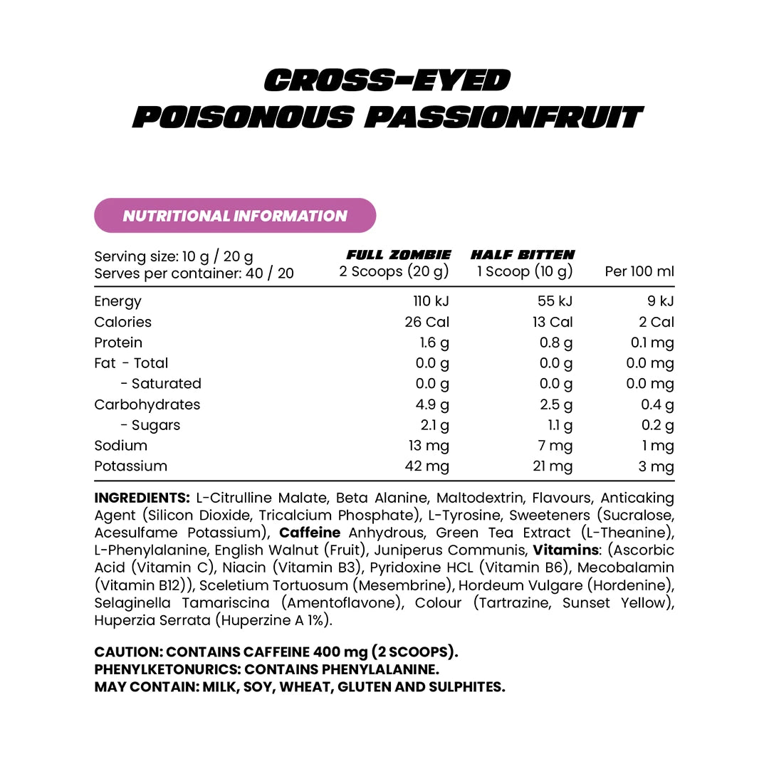 Zombie Labs CROSS-EYED + PUMPZ Ultimate Pre-Workout Stack