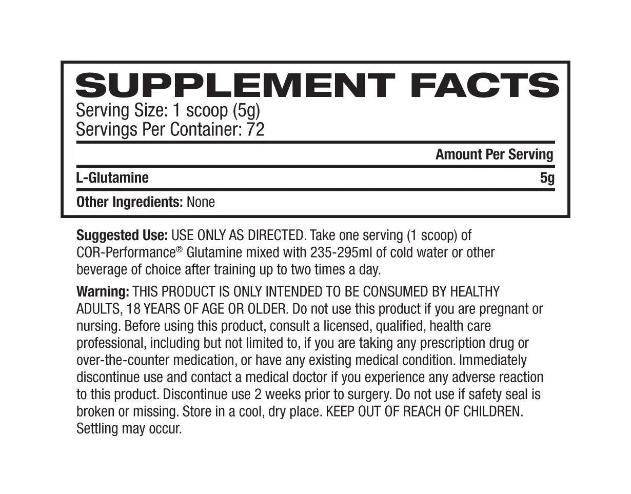 Cellucor COR Performance Glutamine Cellucor ASN Online