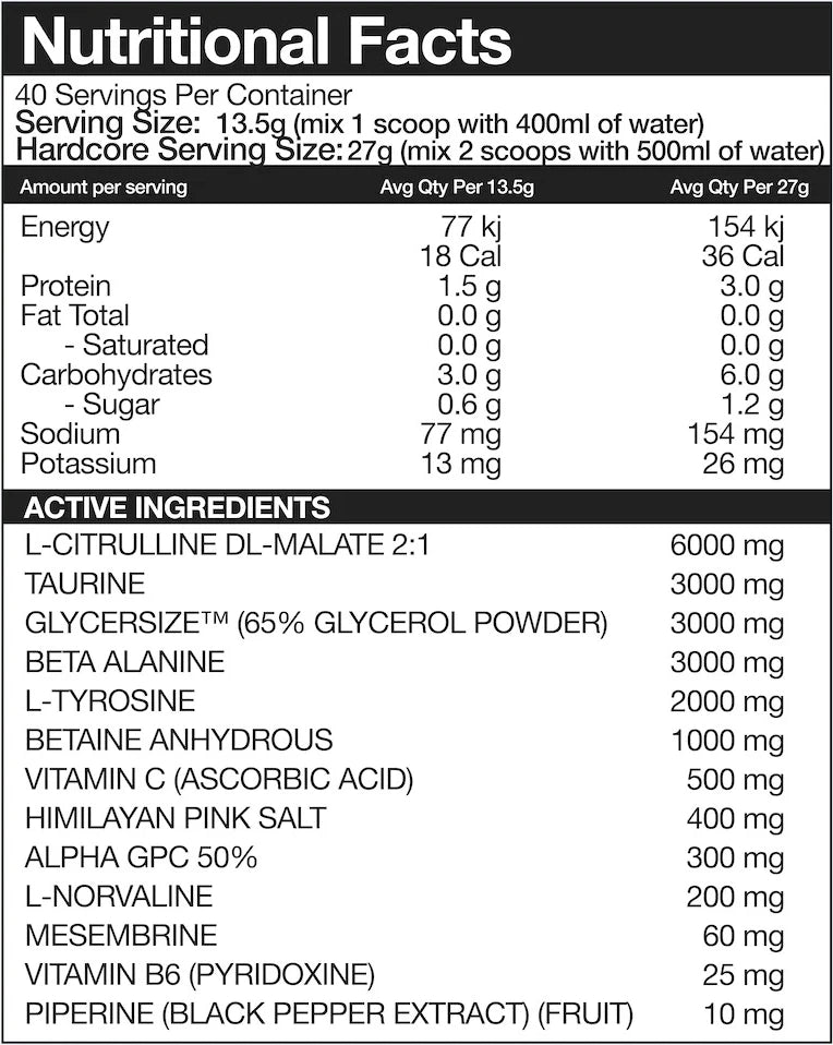 Nexus AMP3D Non-Stim Pre-Workout