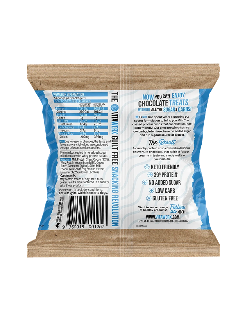 Vitawerx Puff’d Protein Crisps Milk Chocolate