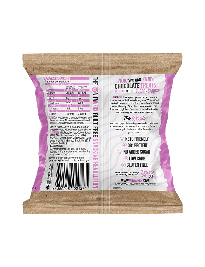 Vitawerx Puff’d Protein Crisps White Chocolate