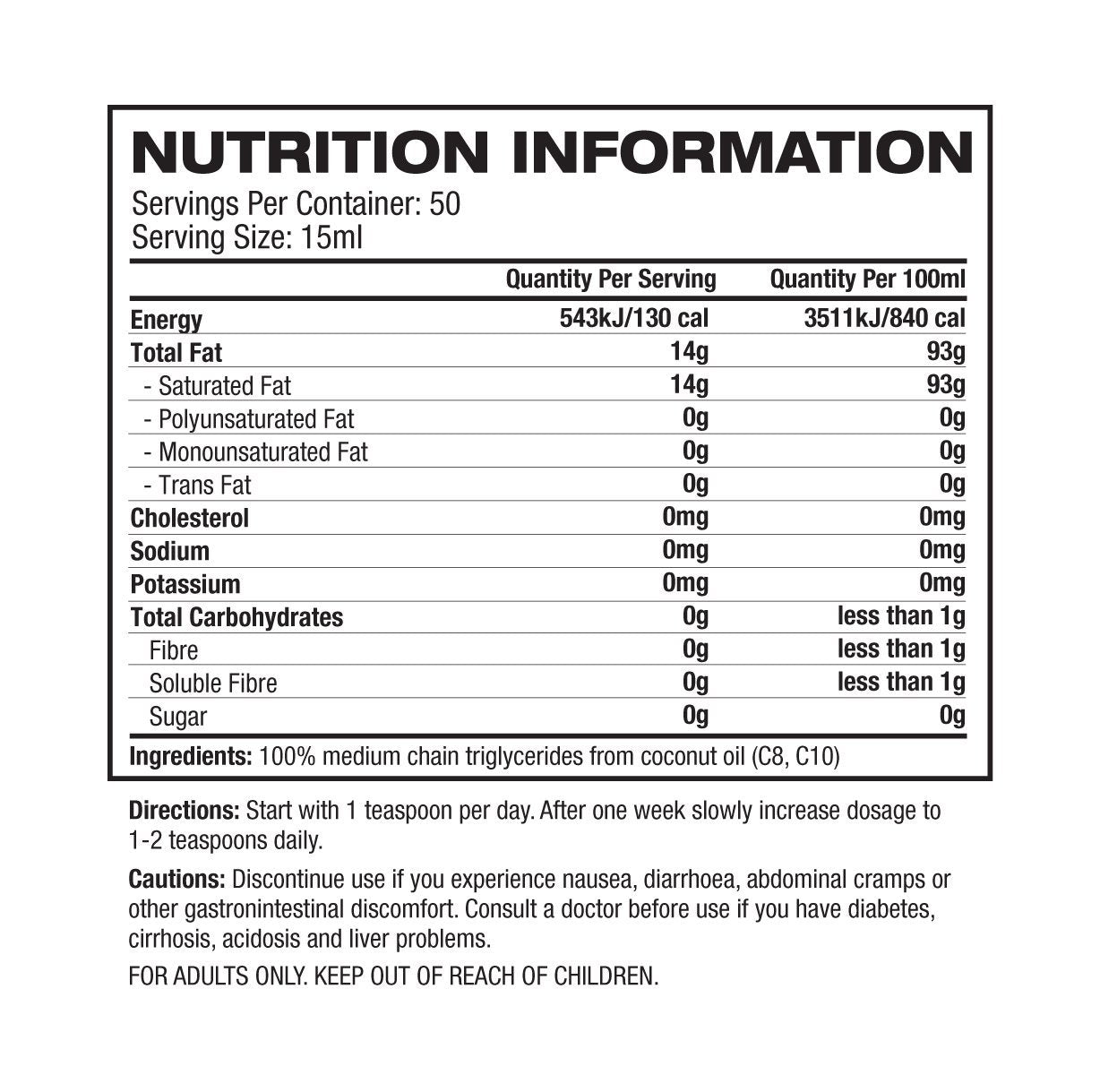 Melrose MCT Oil Original Melrose ASN Online