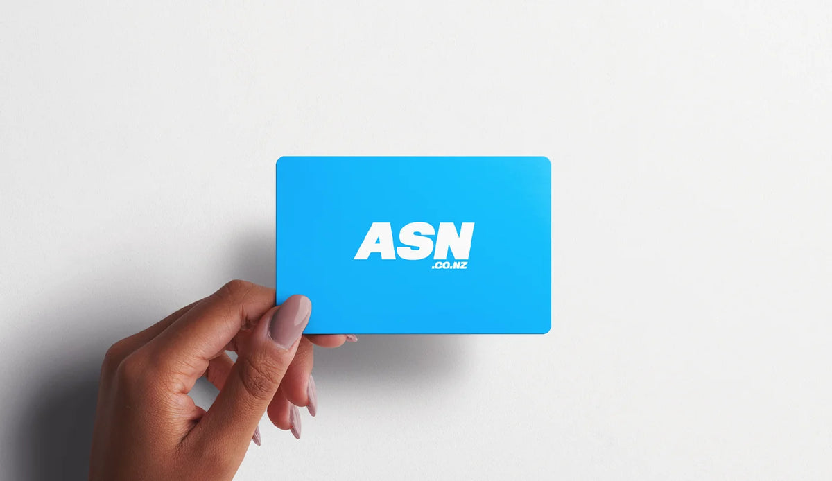 Woman's hand – holding ASN Gift Card