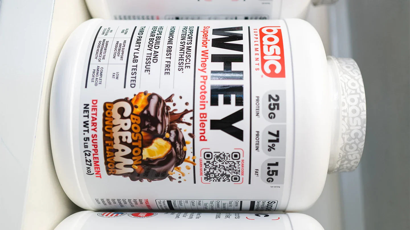 Basic Supplements Whey Boston Cream - On shelf at ASN Store