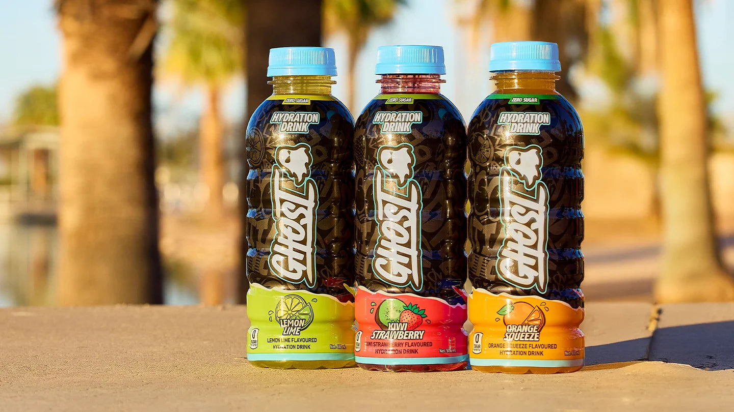 Ghost Hydration RTDs at golden hour