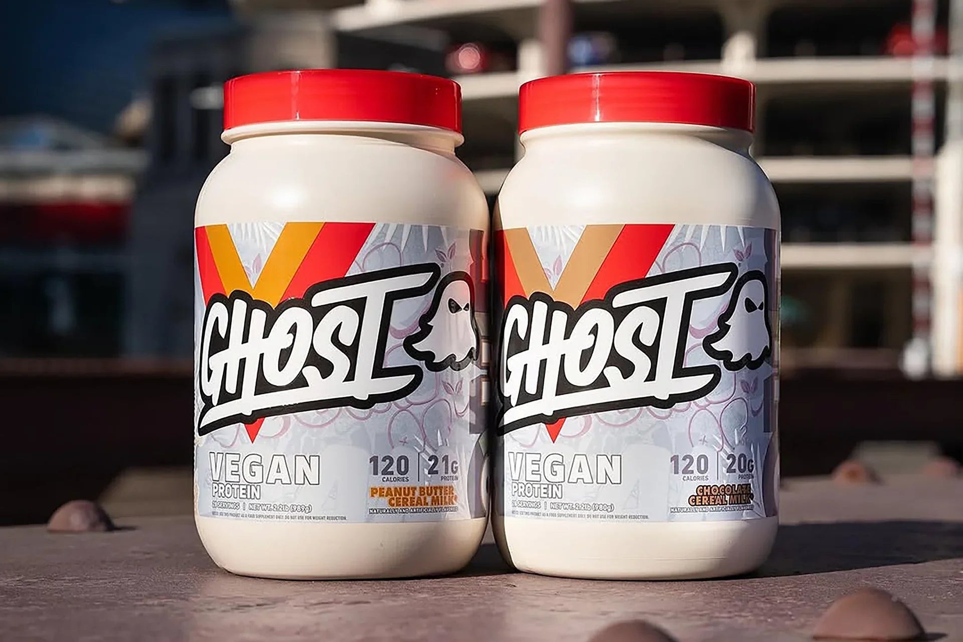 Ghost Vegan Protein Image - Chocolate & Peanut Butter Cereal Milk