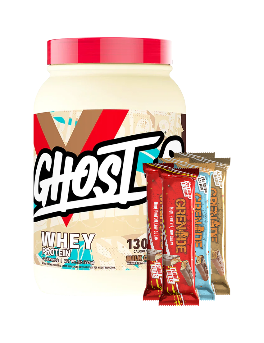 Ghost Whey Protein + 6x Free Grenade Bars