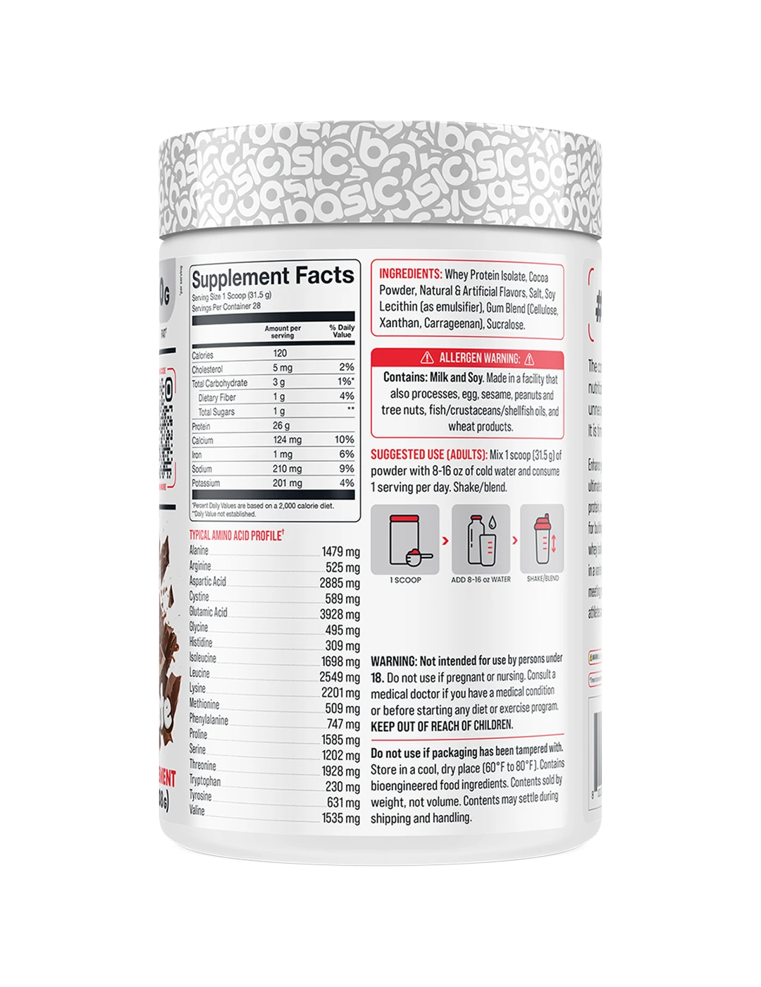 Basic Supplements Isolate 2 LB Chocolate Right | ASN