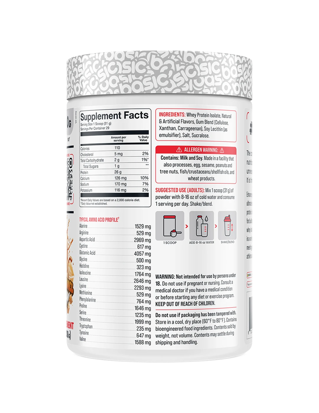 Basic Supplements Isolate 2 LB Salted Caramel Cold Brew Right | ASN