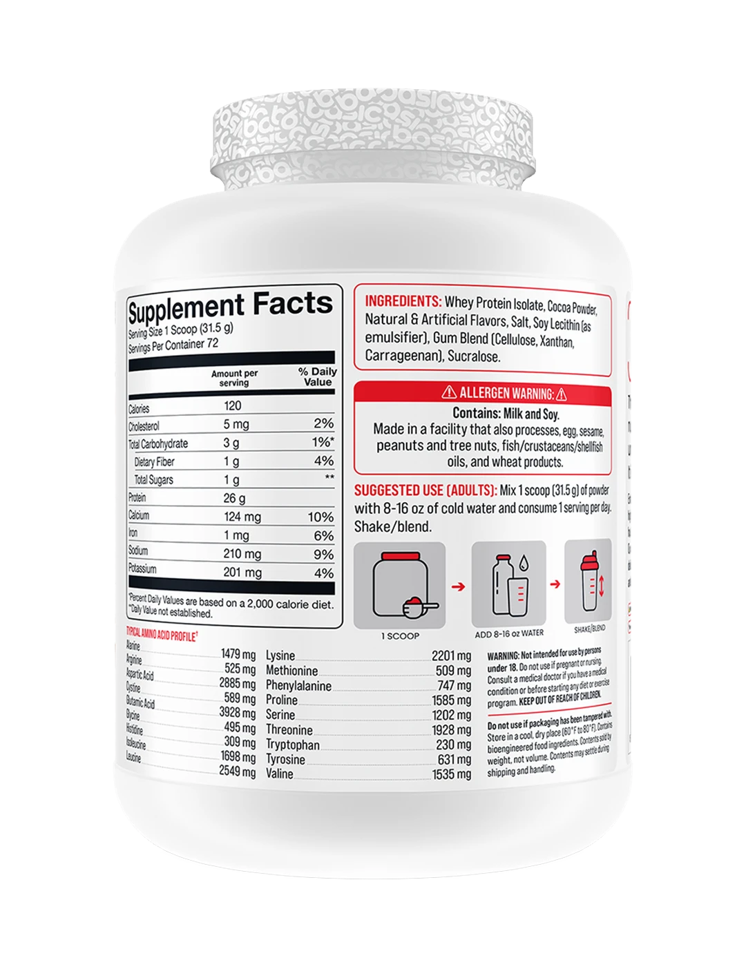 Basic Supplements Isolate 5 LB Chocolate Right | ASN