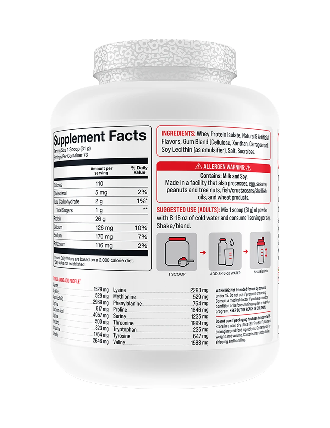 Basic Supplements Isolate 5 LB Salted Caramel Cold Brew Right | ASN