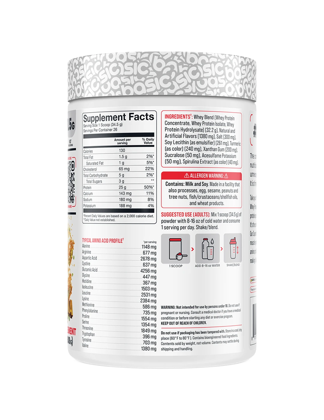 Basic Supplements Whey 2lb Baklava SFP | ASN