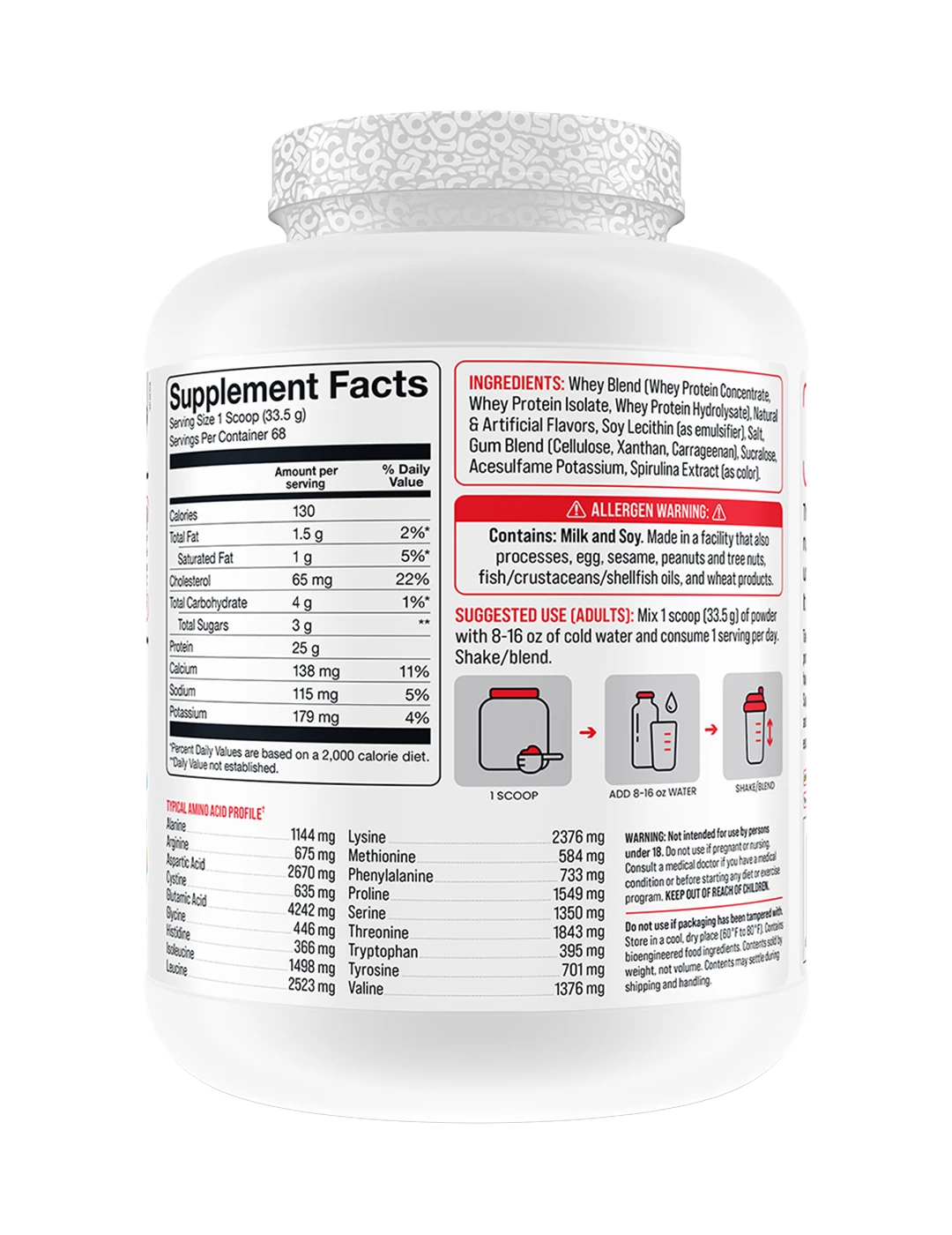 Basic Supplements Whey 5 LB Blue Marshmallow SFP | ASN