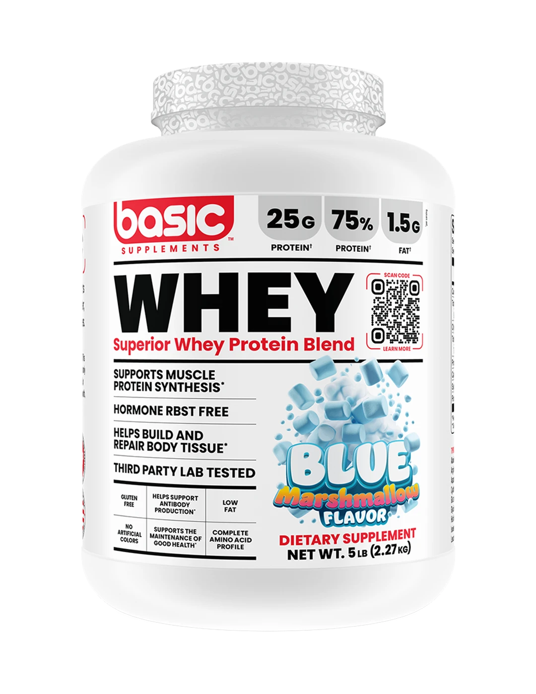 Basic Supplements Whey 5 LB Blue Marshmallow | ASN