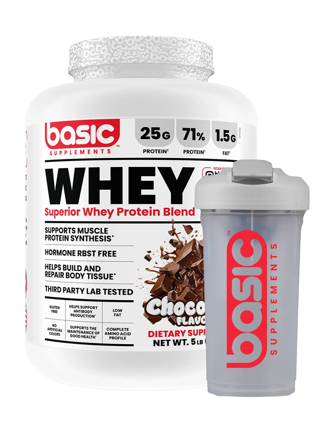 Basic Supplements Whey Protein Blend + Free Shaker