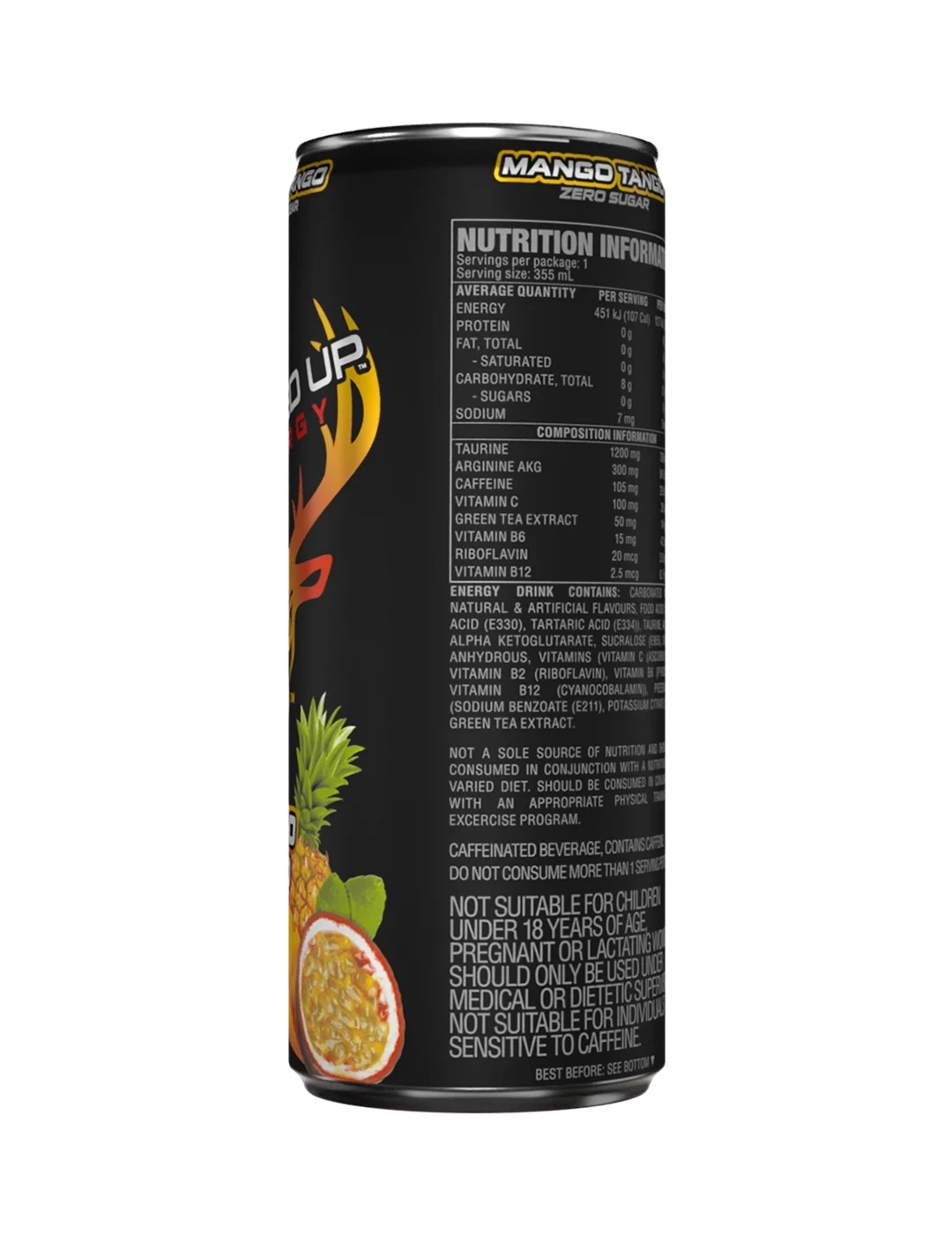 Bucked Up Bucked Up Energy 355m L Mango Tango NIP Right | ASN