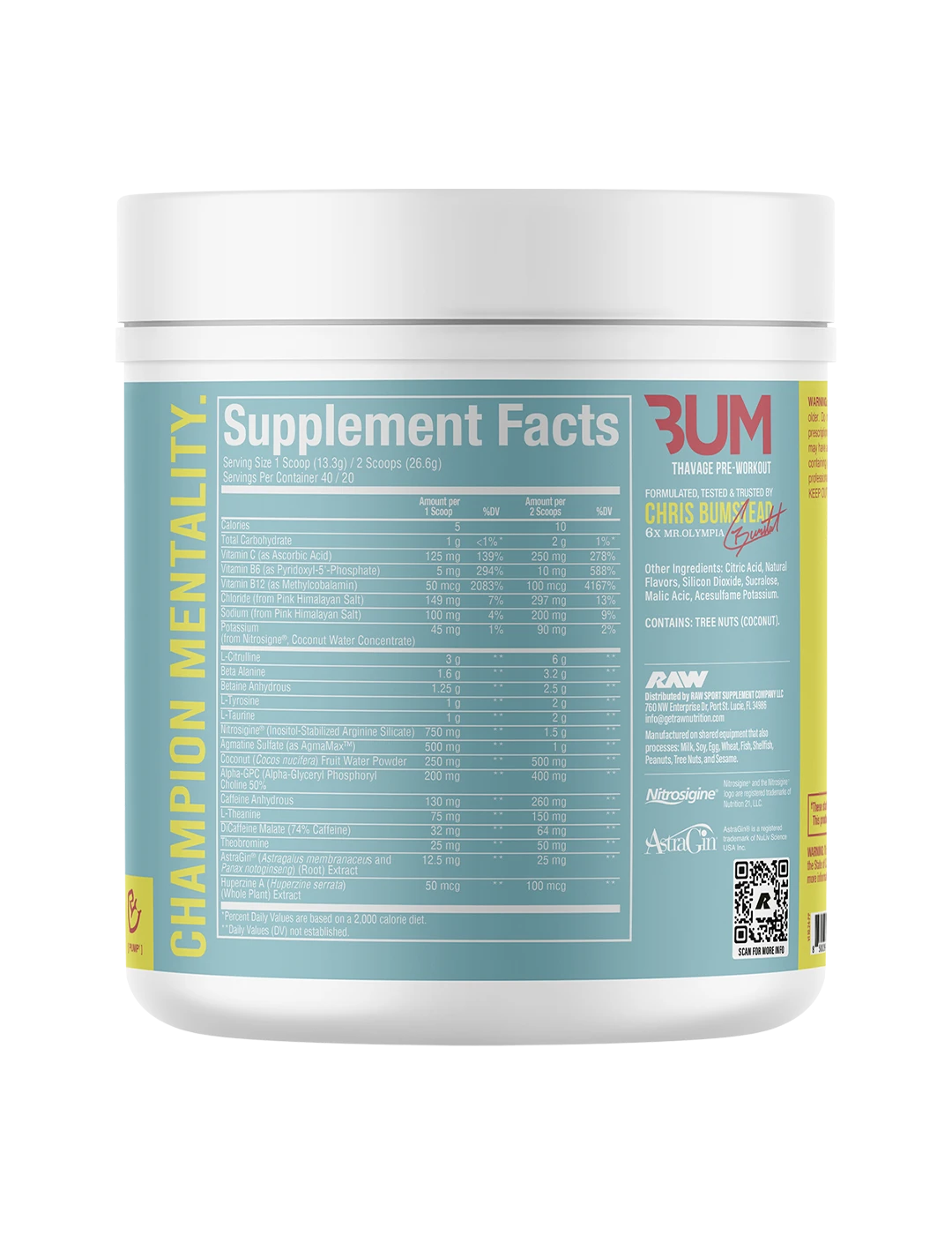CBUM Thavage Pre-Workout + Free Creatine
