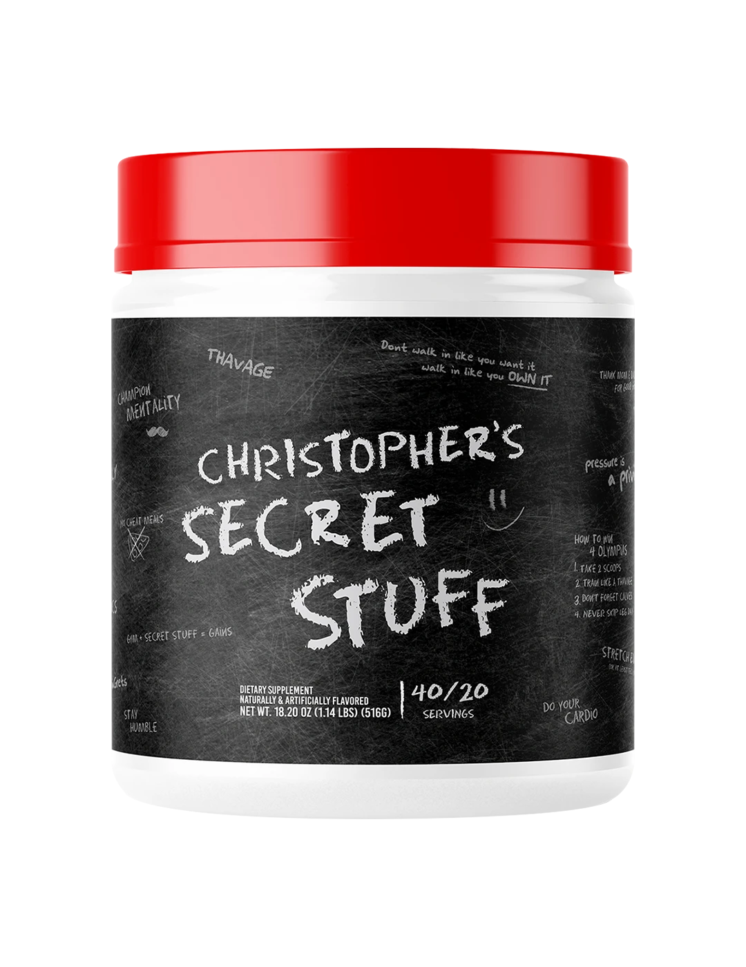 CBUM Thavage 40 Serve Christophers Secret Stuff Front | ASN