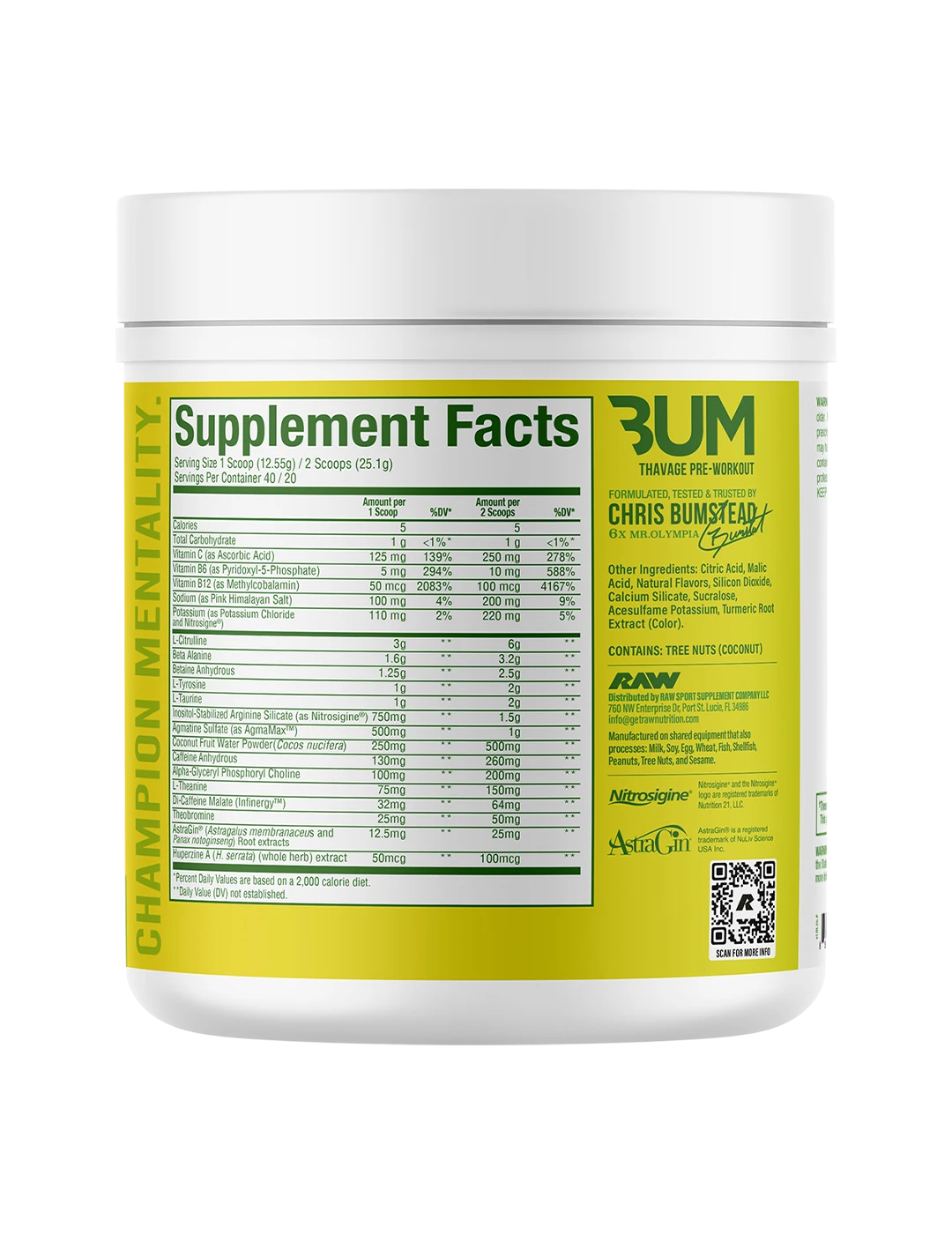 CBUM Thavage 40 Serve Lemon Lime SFP | ASN