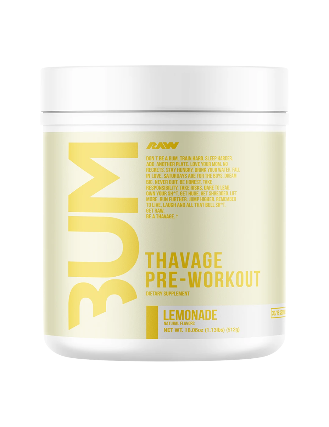 CBUM Thavage 40 Serve Lemonade Front | ASN