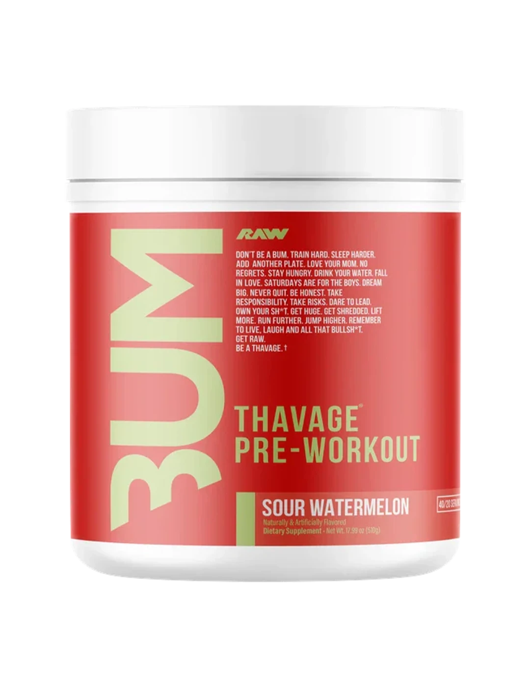 CBUM Thavage 40 Serve Sour Watermelon Front | ASN