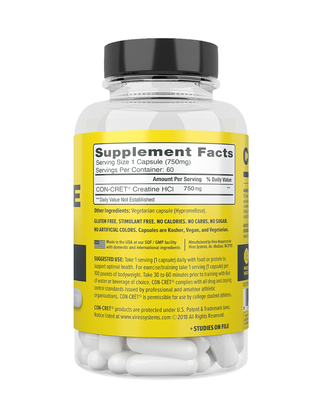 CON-CRET Creatine HCl Capsules