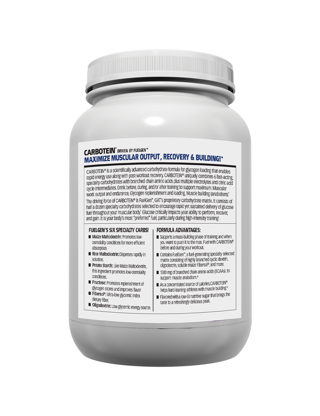 GAT Sport Carbotein Grape 50 Servings Side – GAT Sport | ASN