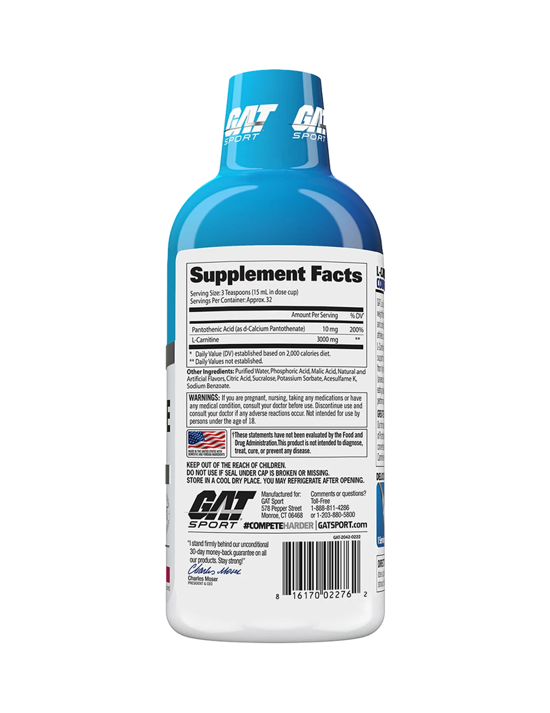 GAT Sport L-Carnitine Liquid 3000mg