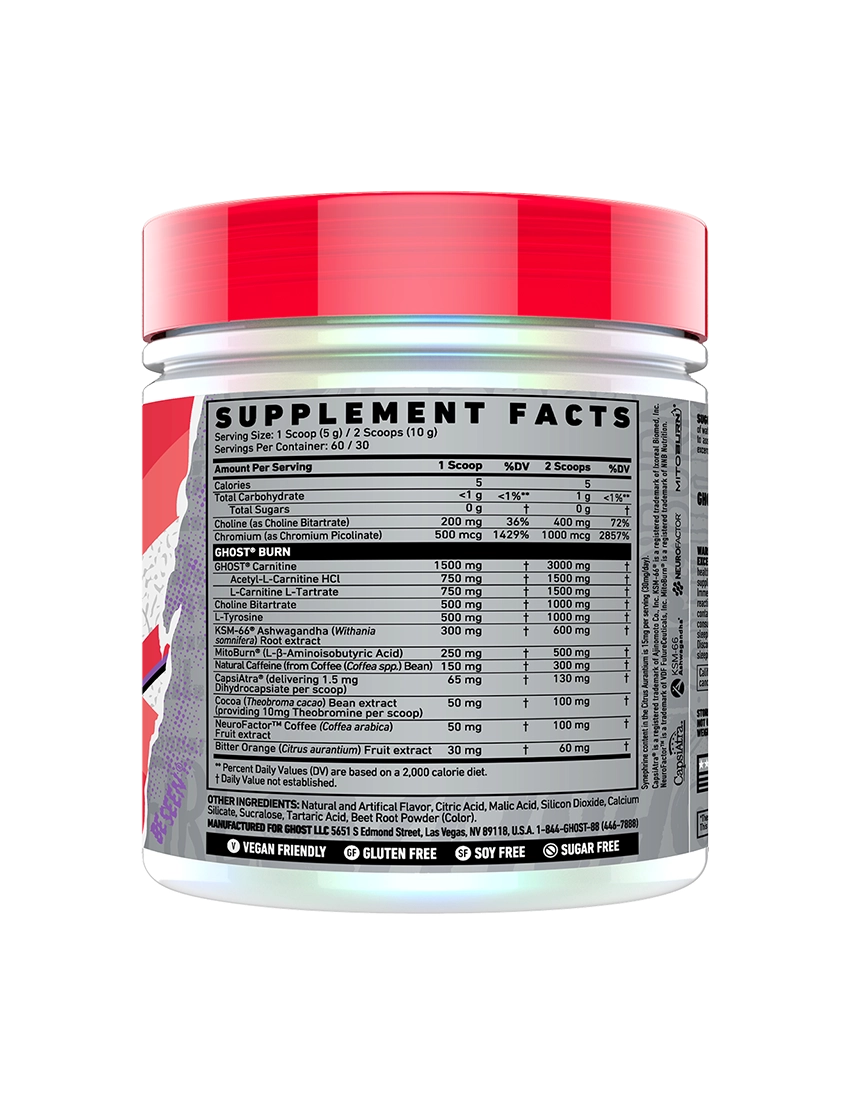 Ghost Burn 60 Serve Kiwi Strawberry SFP | ASN
