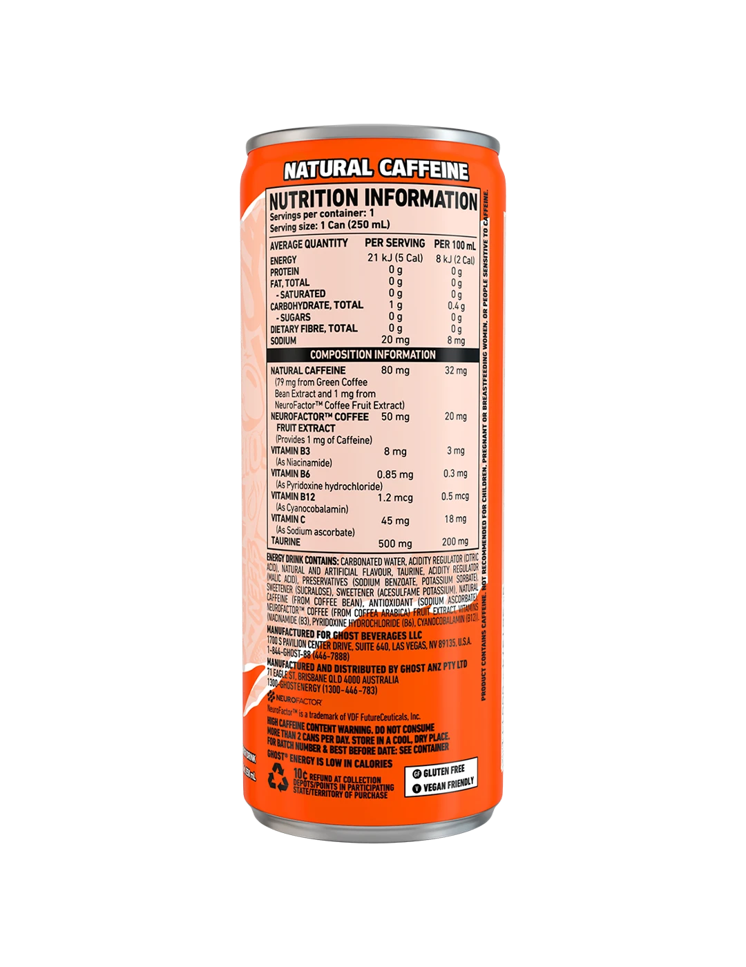 Ghost Energy 250m L Peaches NIP | ASN