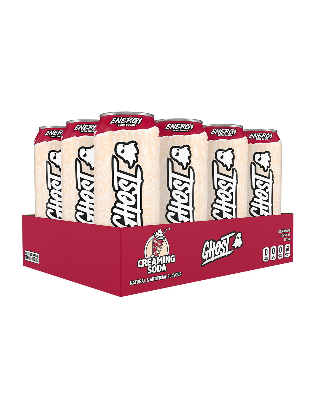 Ghost Energy Drink Creaming Soda 500mL 12 Pack Case – GHOST | ASN