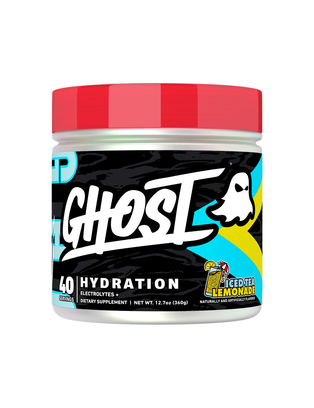 Ghost Hydration Electrolytes+ Iced Tea Lemonade 40 Servings Front – GHOST | ASN