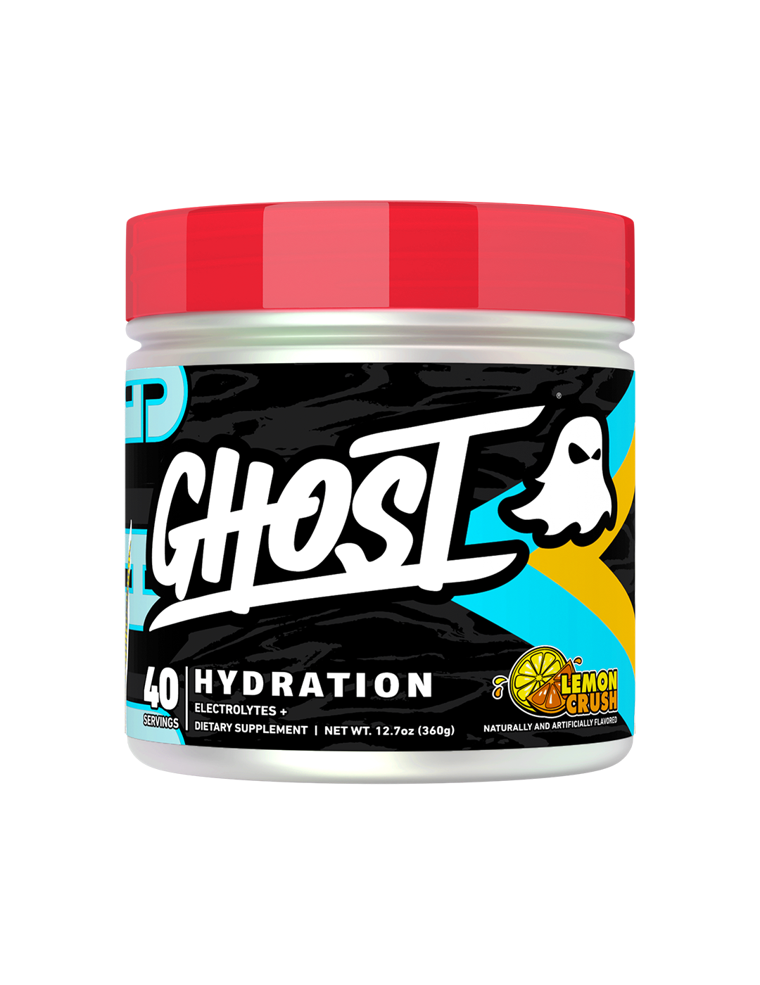 Ghost Hydration Electrolytes+ Lemon Crush 40 Servings Front – GHOST | ASN